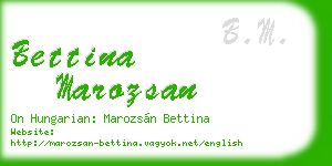 bettina marozsan business card