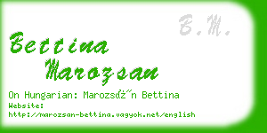 bettina marozsan business card